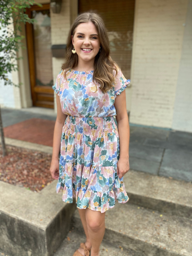 Flirty in Floral Smocked Dress