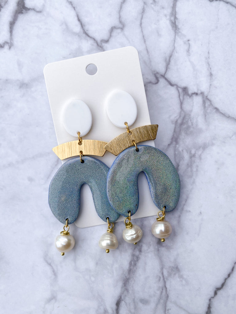 Glitter & Pearl Earring
