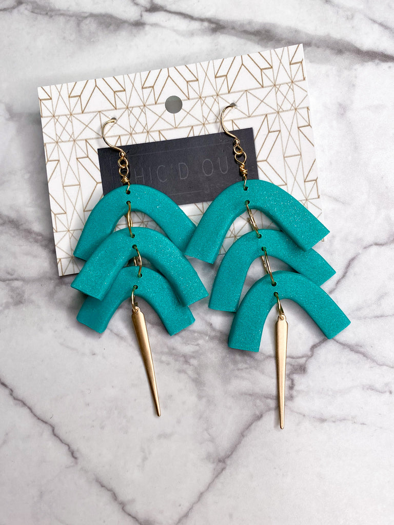 Chic'd Out Fan Earring: Turquoise