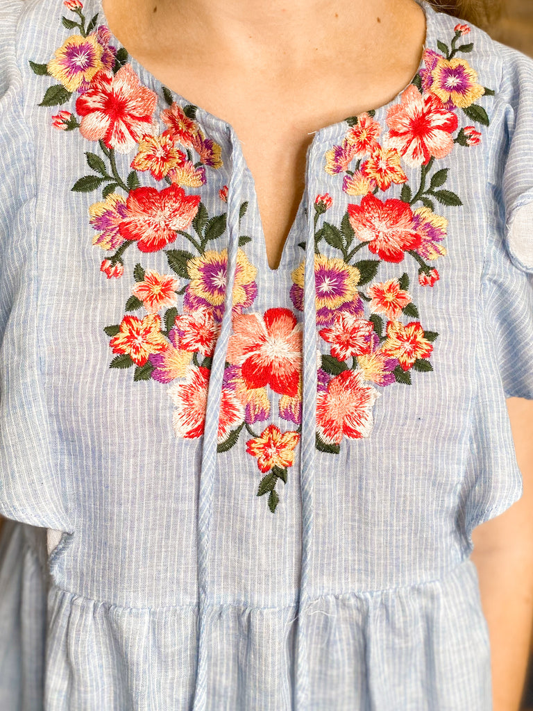 Find Me In Floral Embroidered Blouse