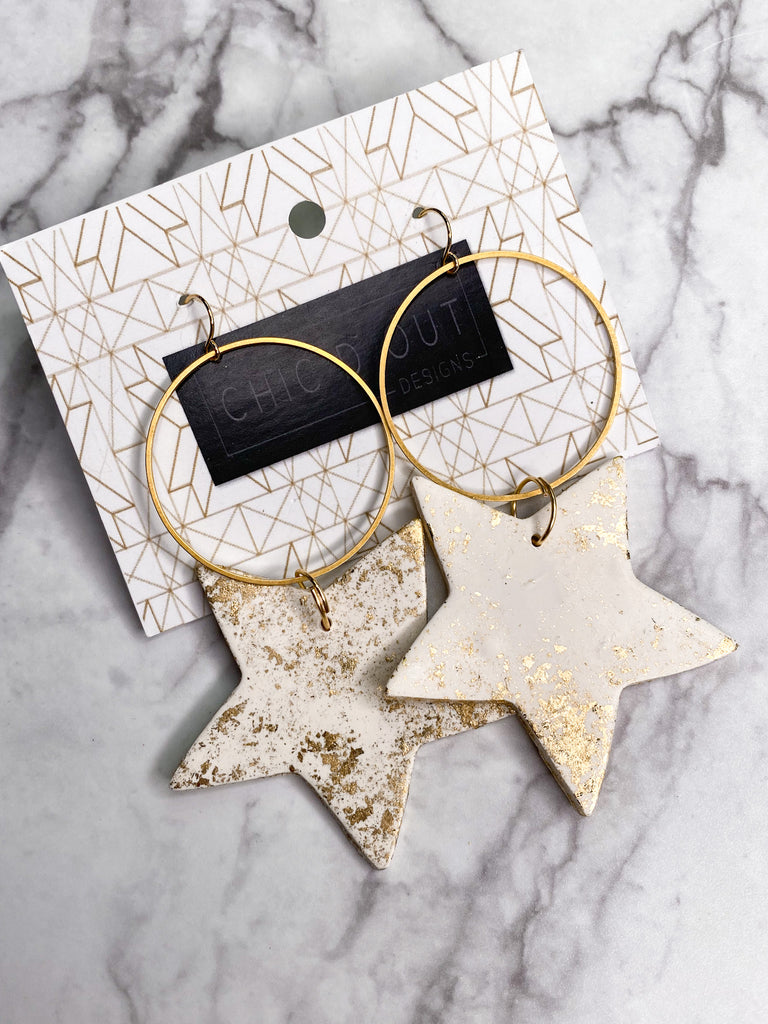 Chic'd Out Earrings: White Star