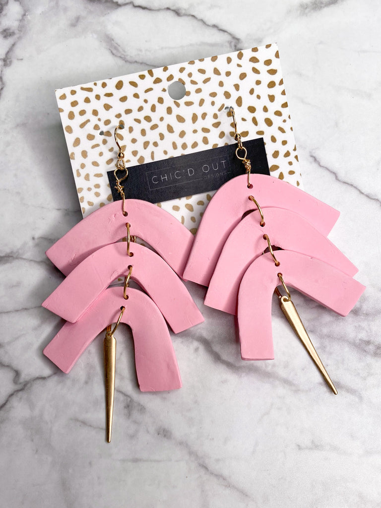 Chic'd Out Fan Earring: Baby Pink