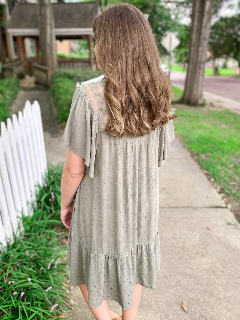 Into Fall We Go Dress: Olive