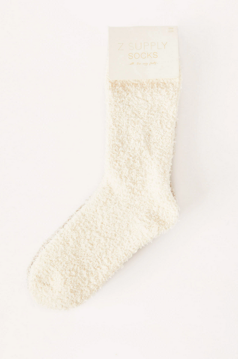 Z Supply Plush Socks: Bone